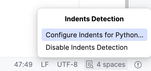Configure Indents for Python Configure Indents for Python