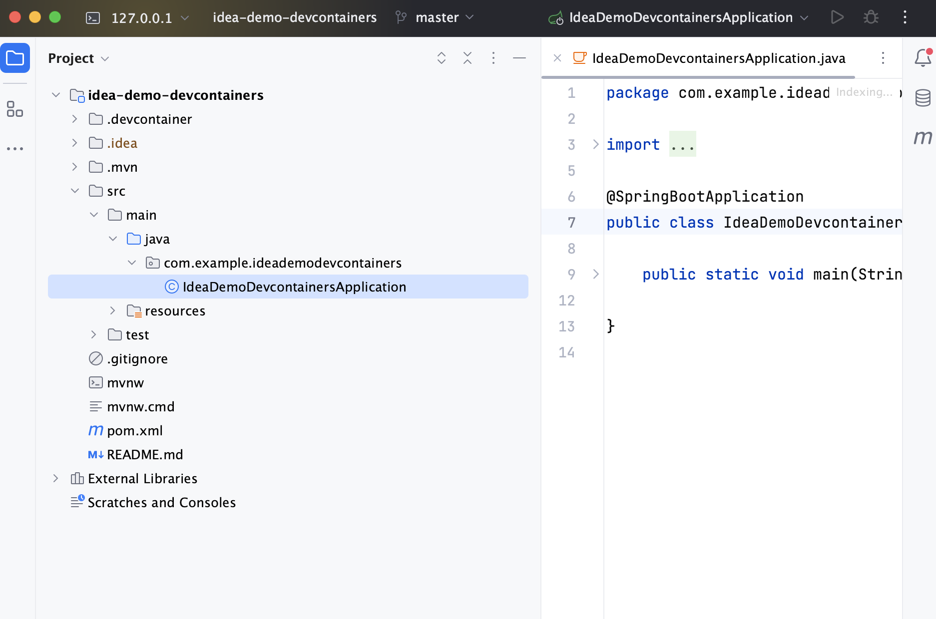 Project in Dev Container Project in Dev Container