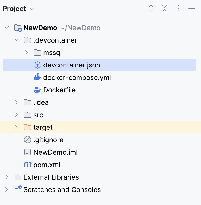 Dev Container result Dev Container result