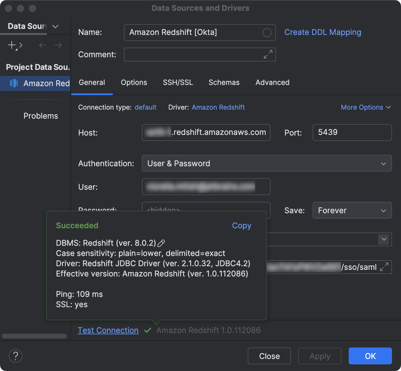 Create a data source with Okta | PyCharm Documentation