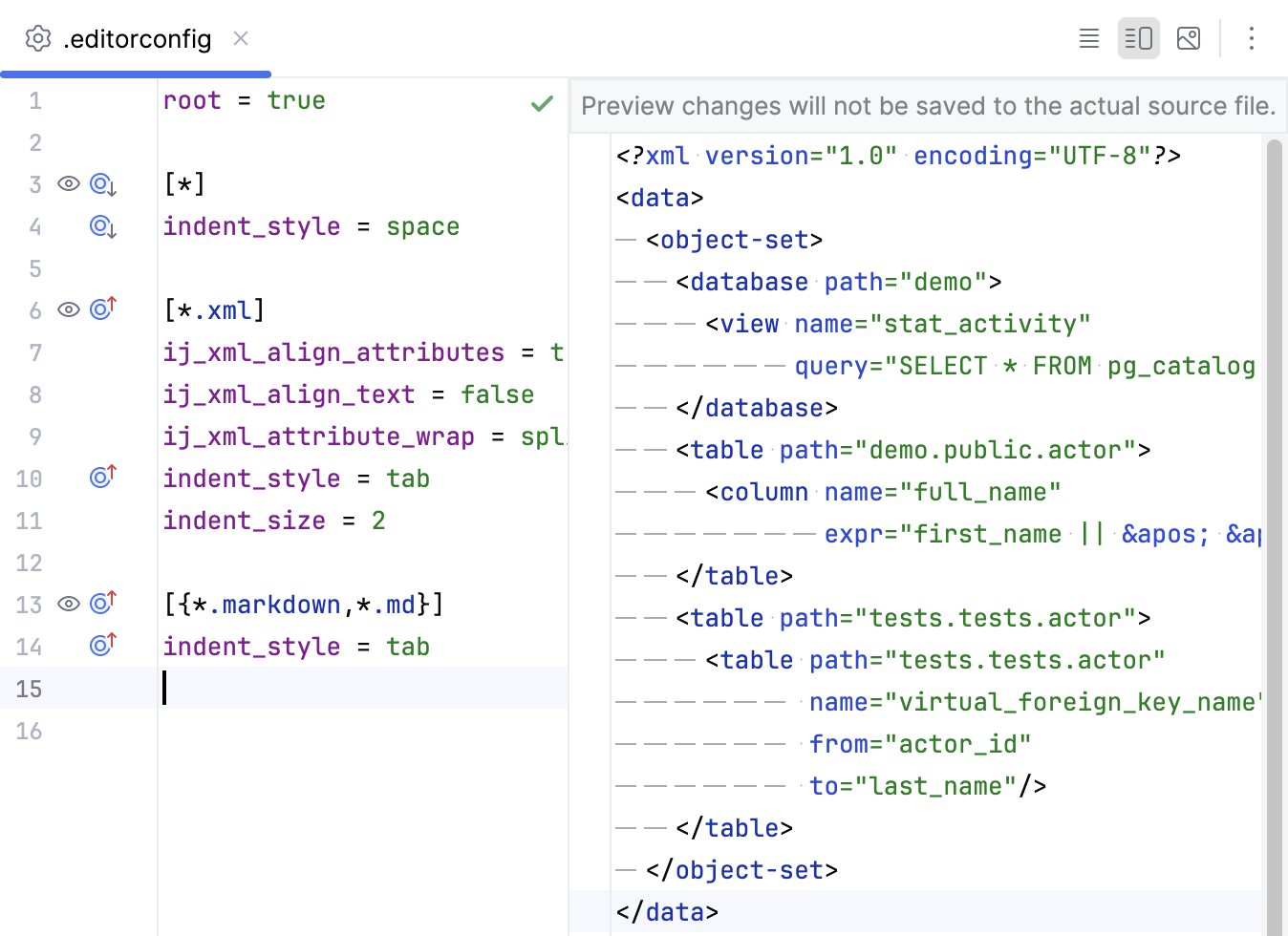 editorconfig preview