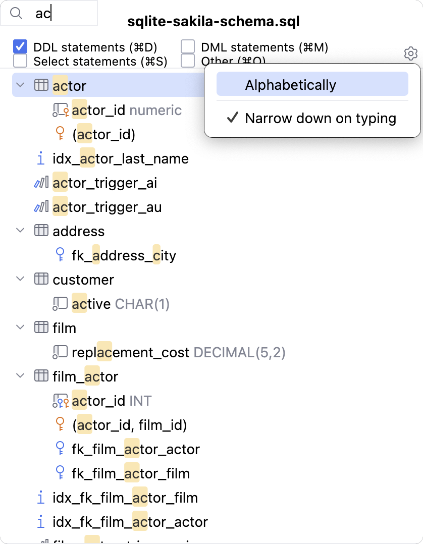 Structure popup Structure popup