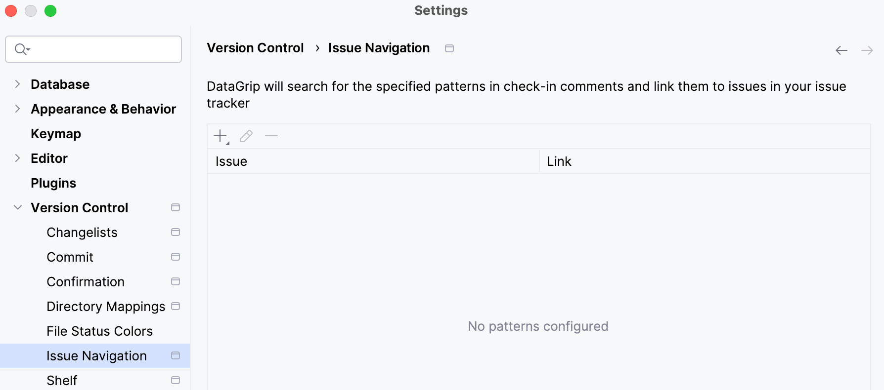 Issue navigation settings Issue navigation settings