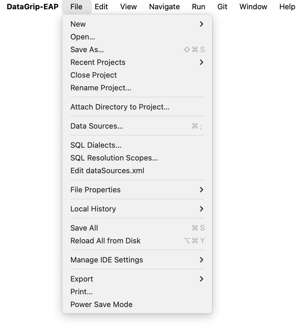 Redesigned main menu