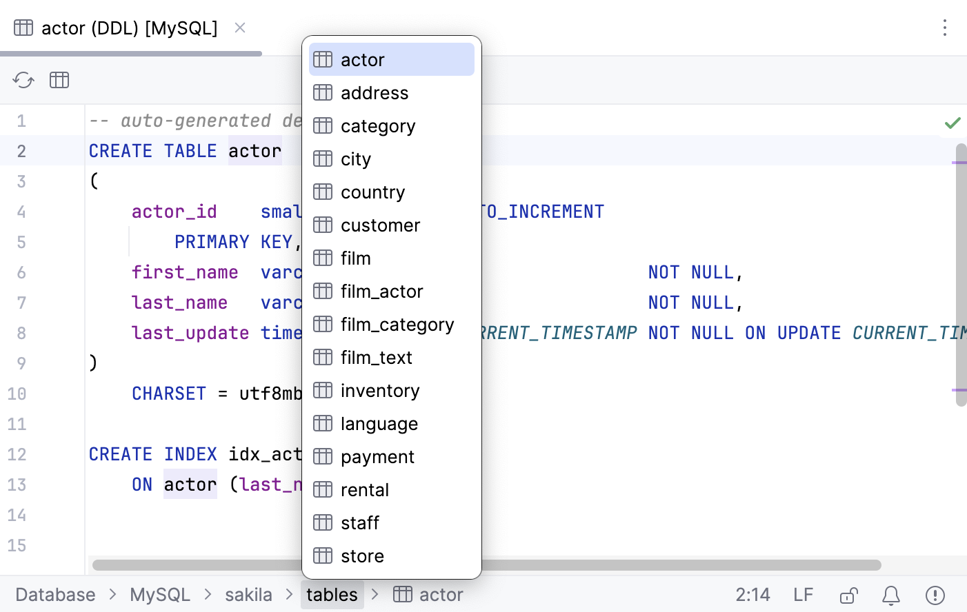 Navigate to a database object with the Navigation bar