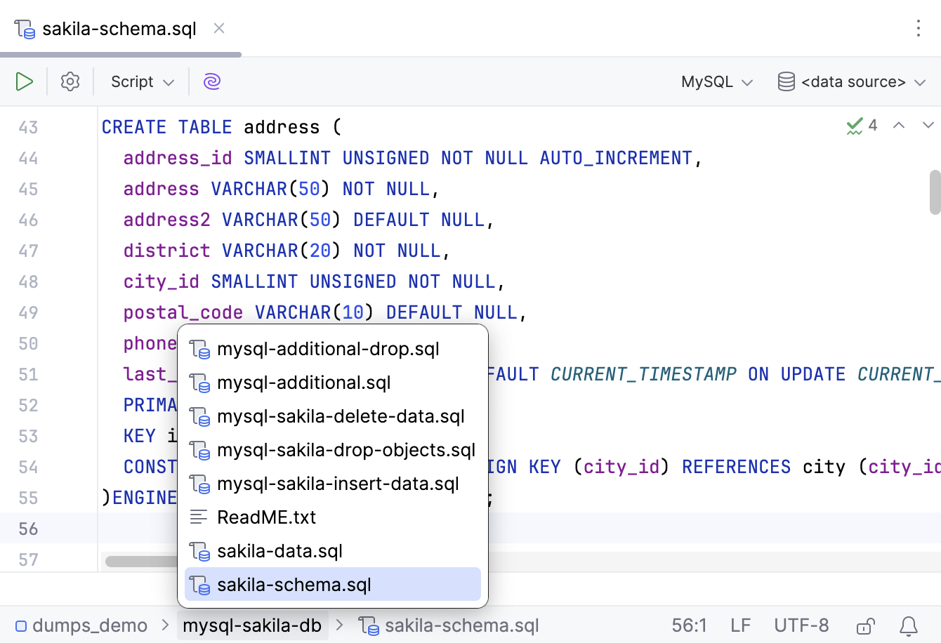 Navigate to a file with the Navigation bar
