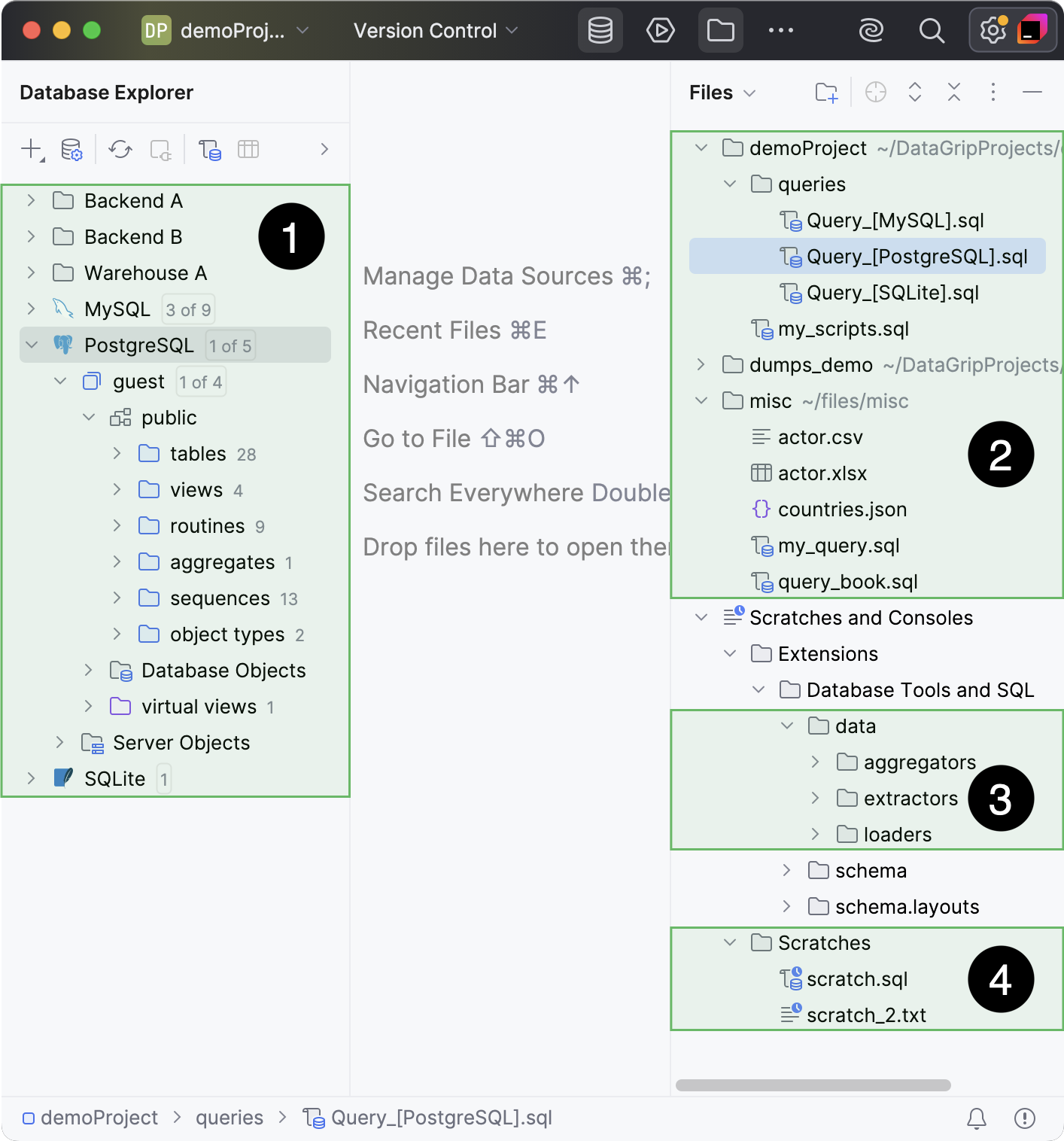 DataGrip project overview