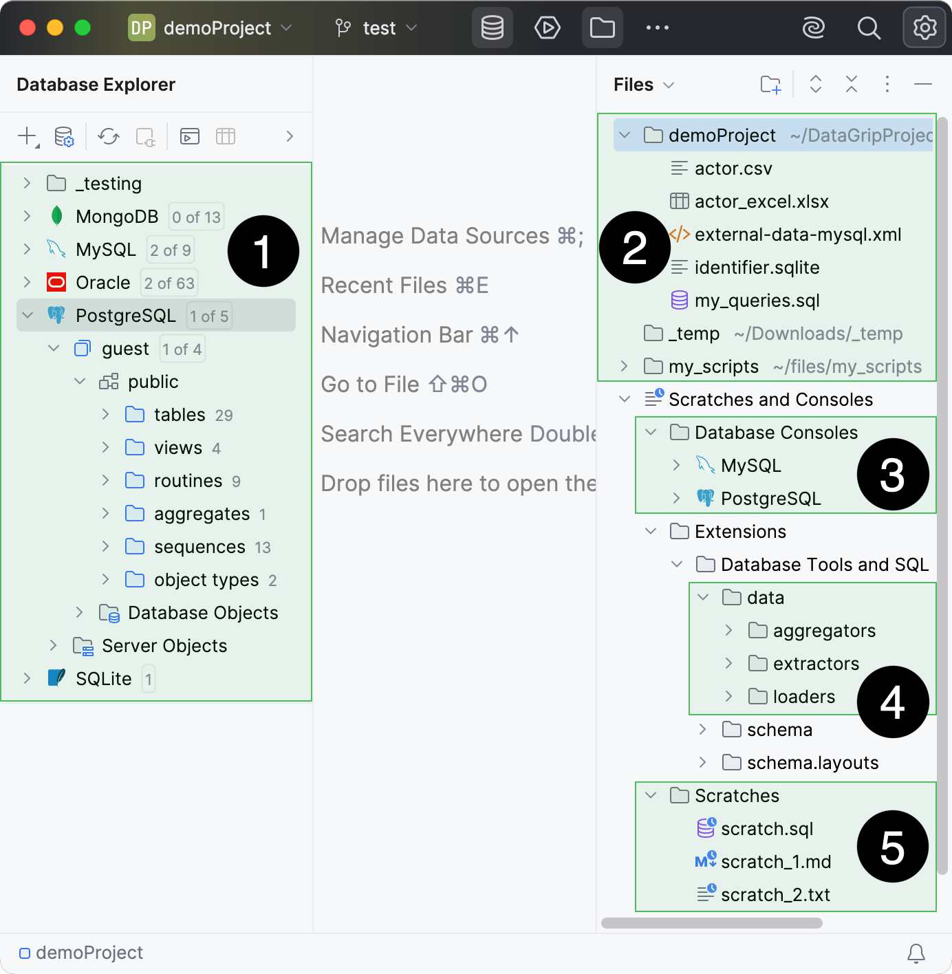 DataGrip project overview