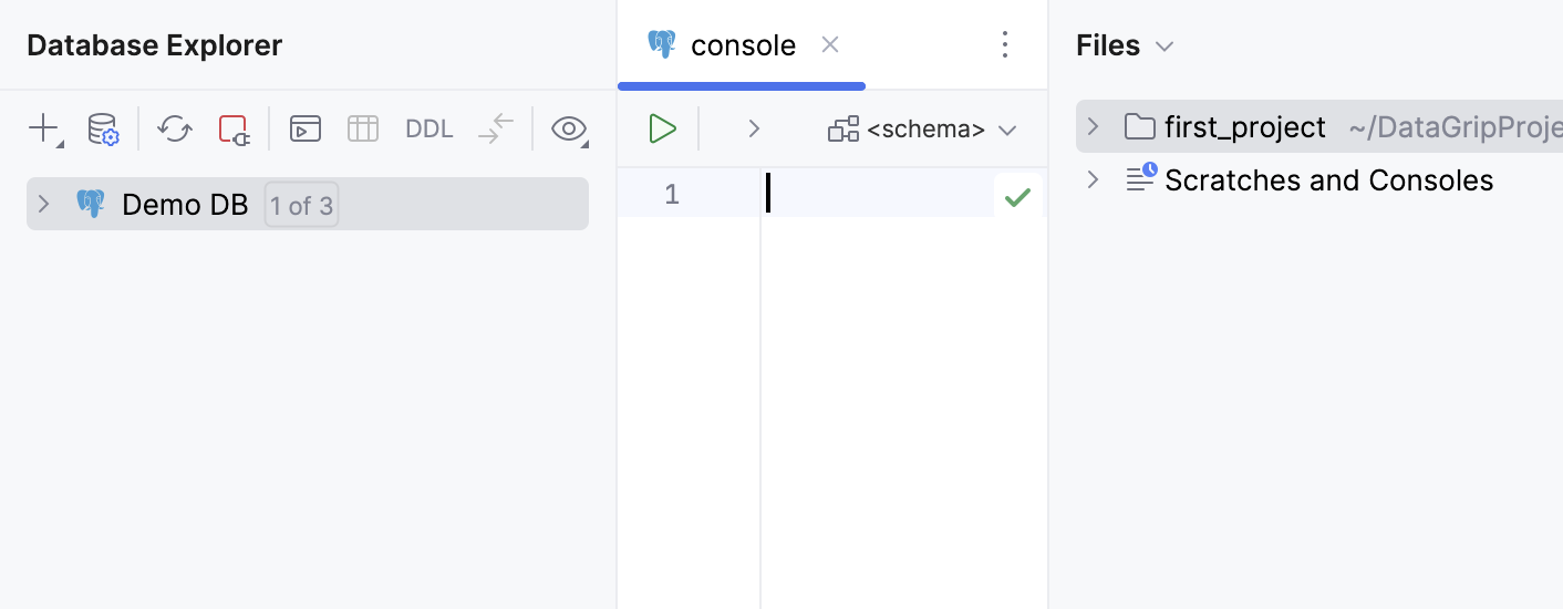 New data source in Database Explorer