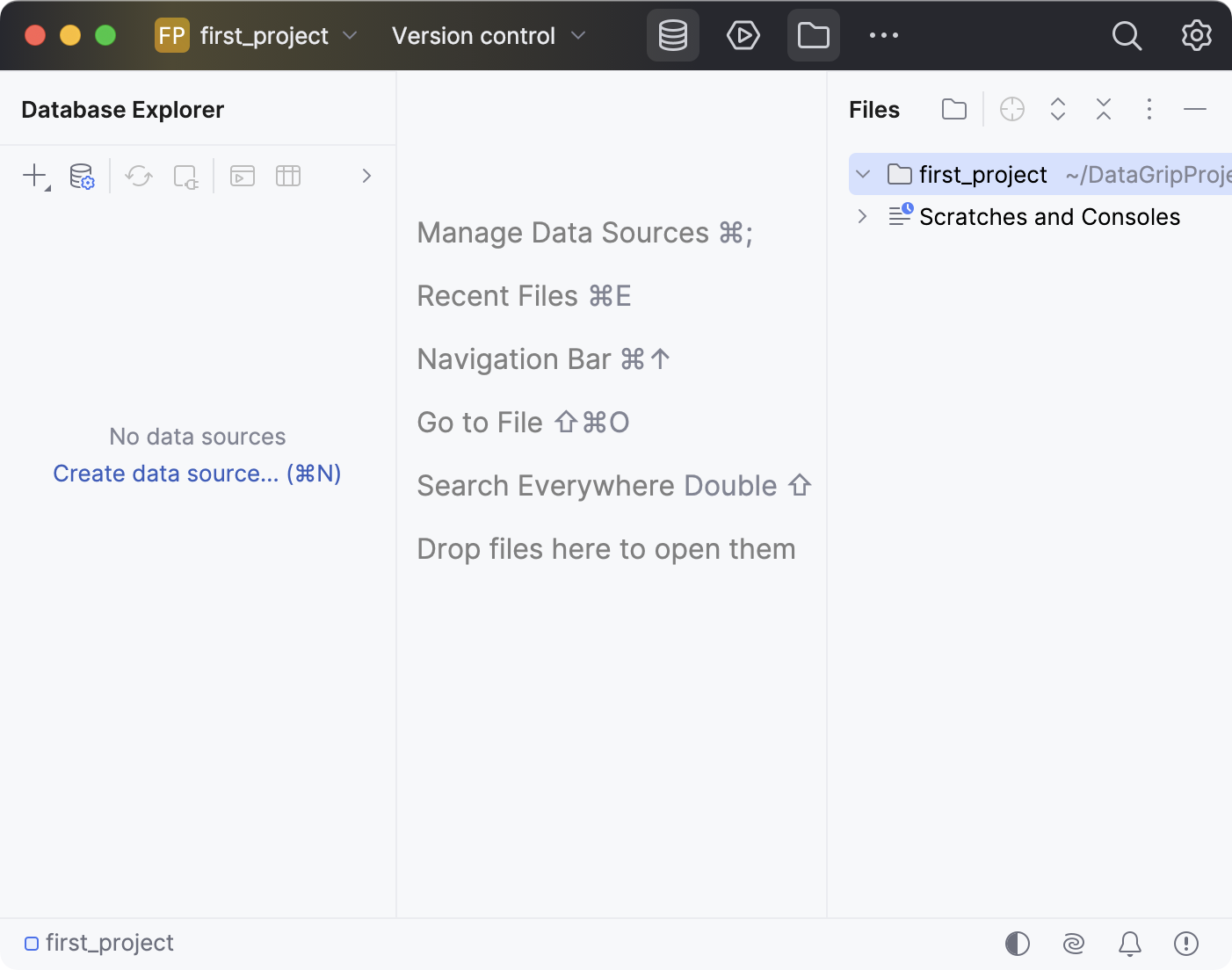 New first_project project