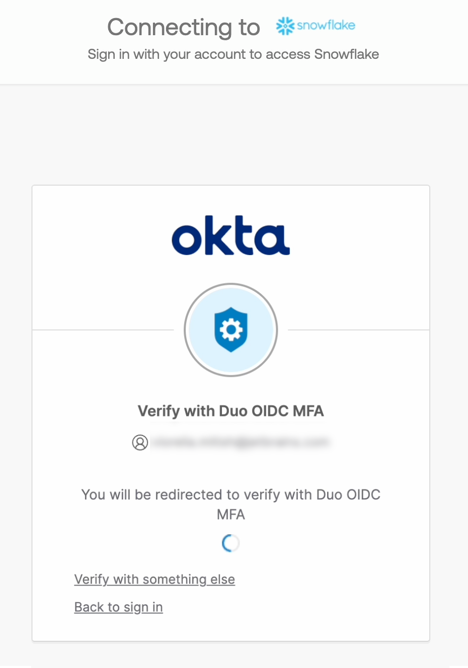 Okta website redirects to the Duo Security website