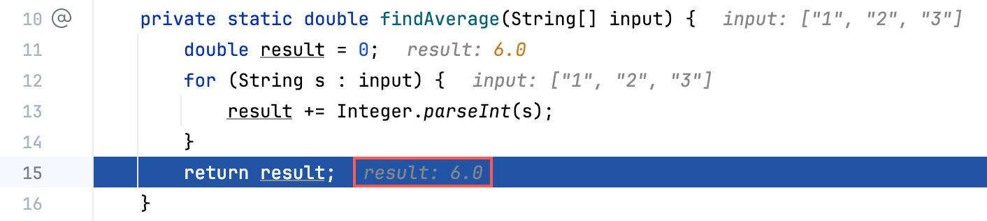 The value of result is returned as is, without dividing it by the number of arguments The value of result is returned as is, without dividing it by the number of arguments