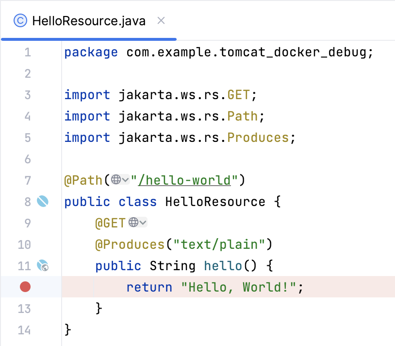 Set a breakpoint for the endpoint Set a breakpoint for the endpoint