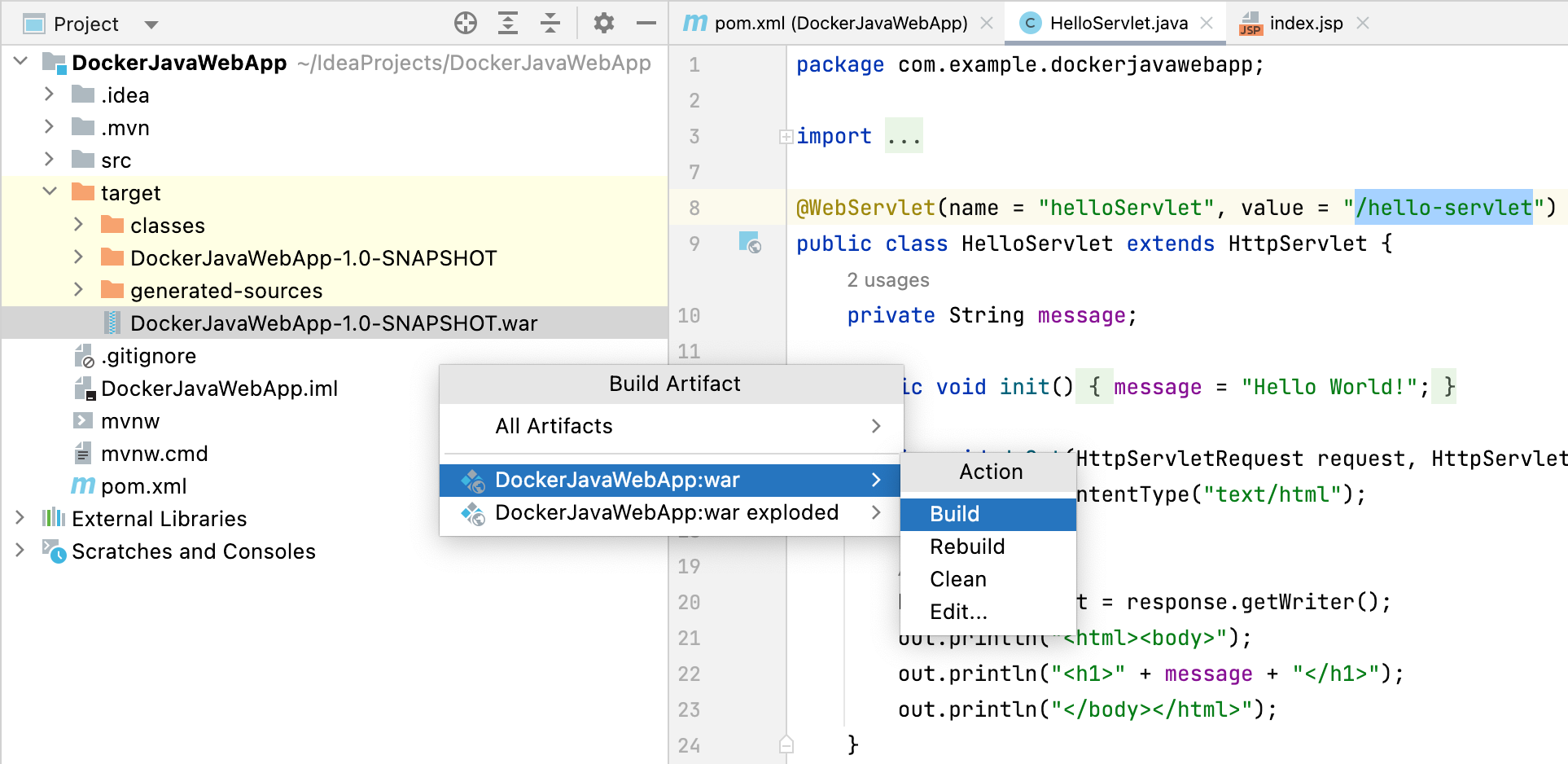 Created WAR artifact Created WAR artifact