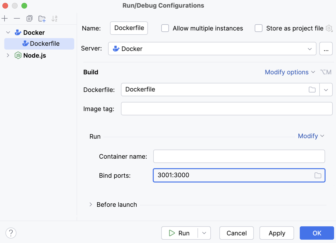 Ports bound Ports bound