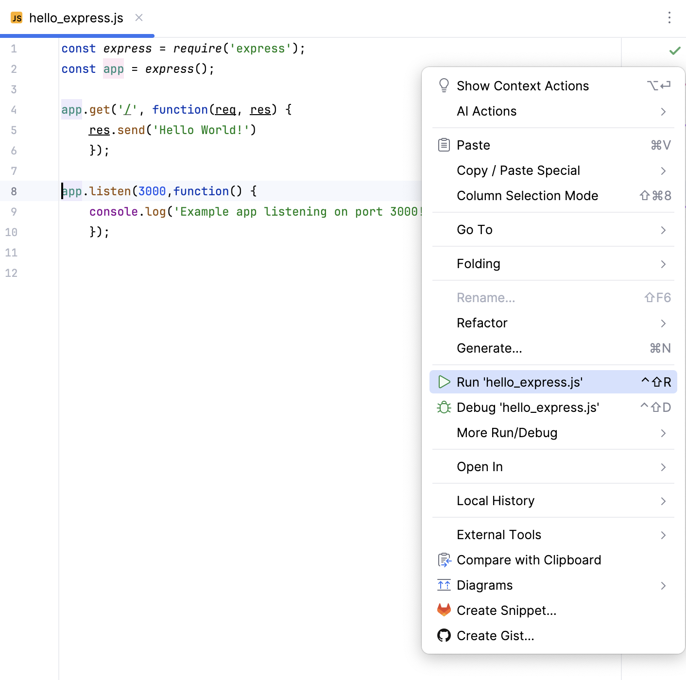 Run an application locally Run an application locally