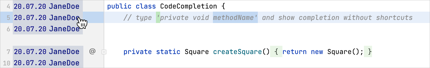 Difference in lines Difference in lines