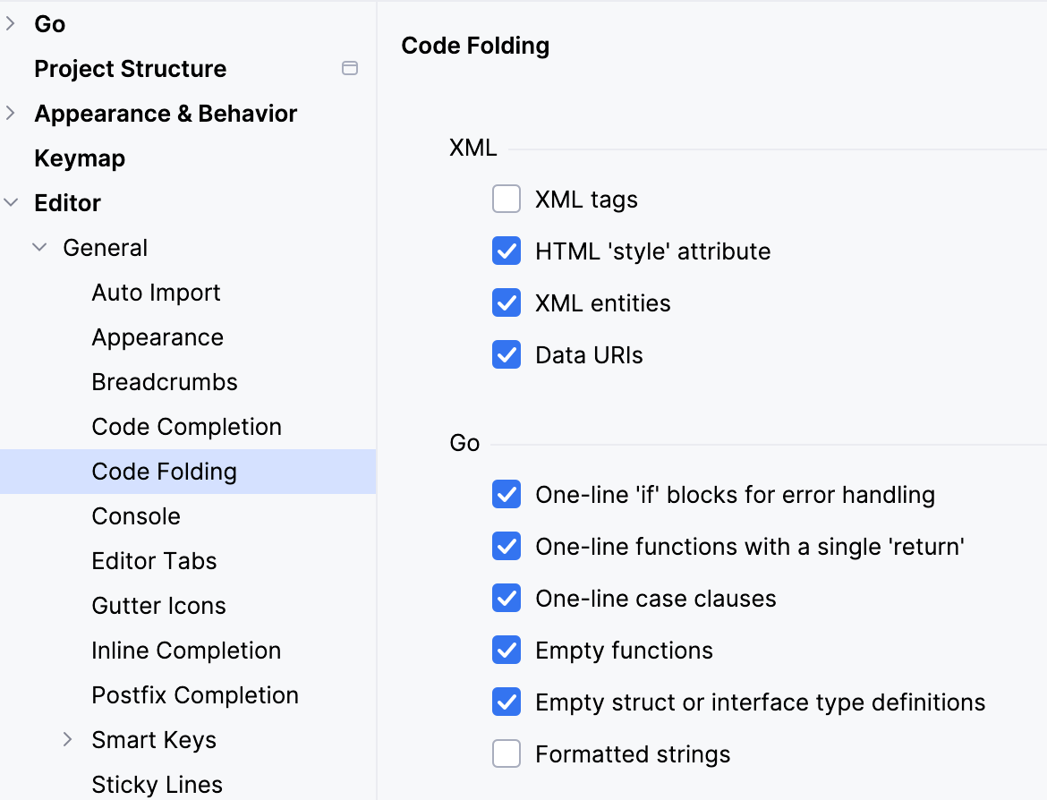 Code folding for one-line returns, panics, and formatted strings Code folding for one-line returns, panics, and formatted strings