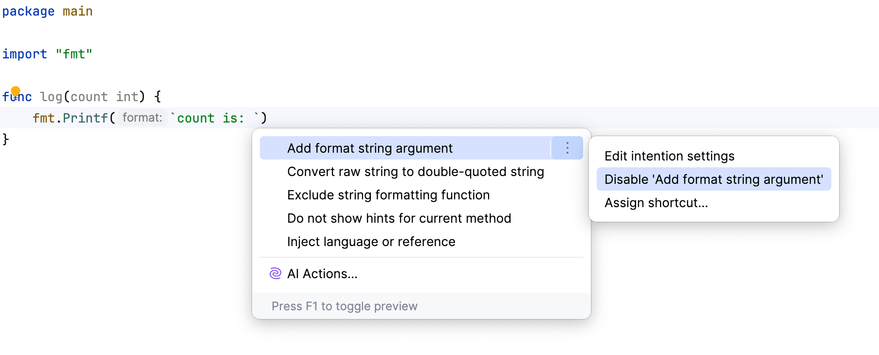 禁用意图操作 禁用意图操作
