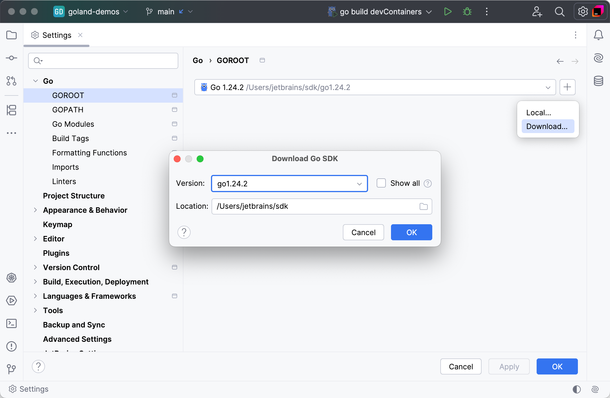 Installing Go SDK Installing Go SDK