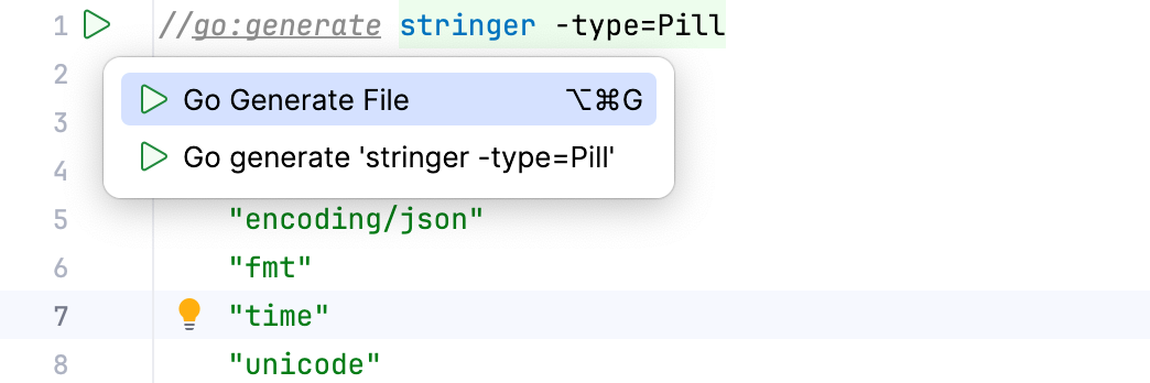 生成 Go 文件 生成 Go 文件