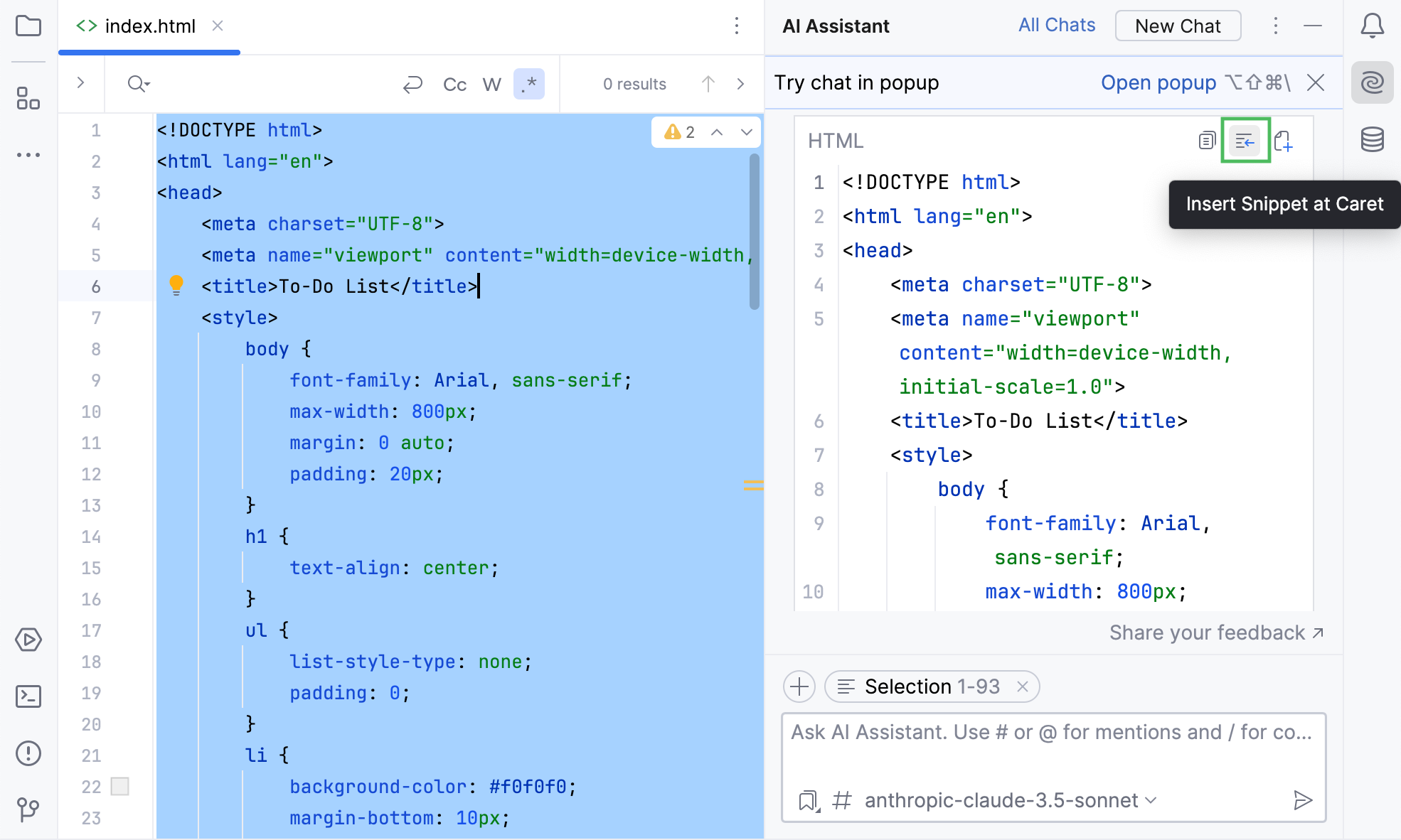 在插入符号处插入代码片段 在插入符号处插入代码片段