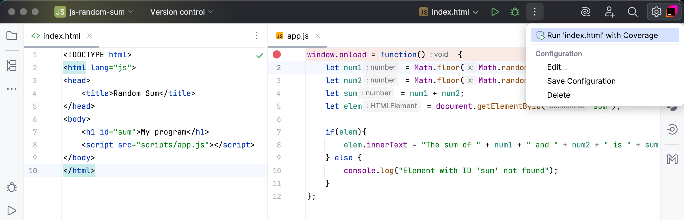 启动应用程序并进行覆盖率分析 启动应用程序并进行覆盖率分析