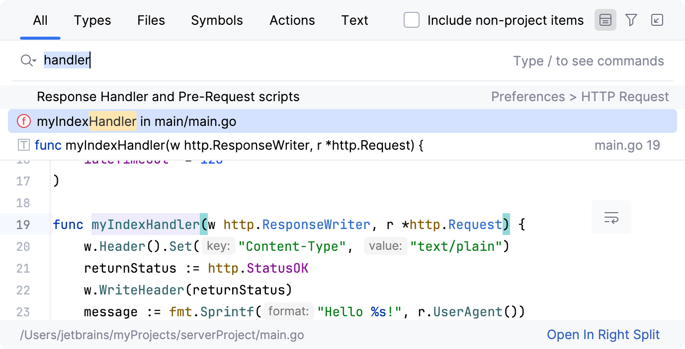 自定义 GoLand:命令面板 自定义 GoLand:命令面板