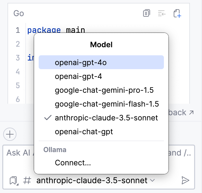 选择一个模型 选择一个模型