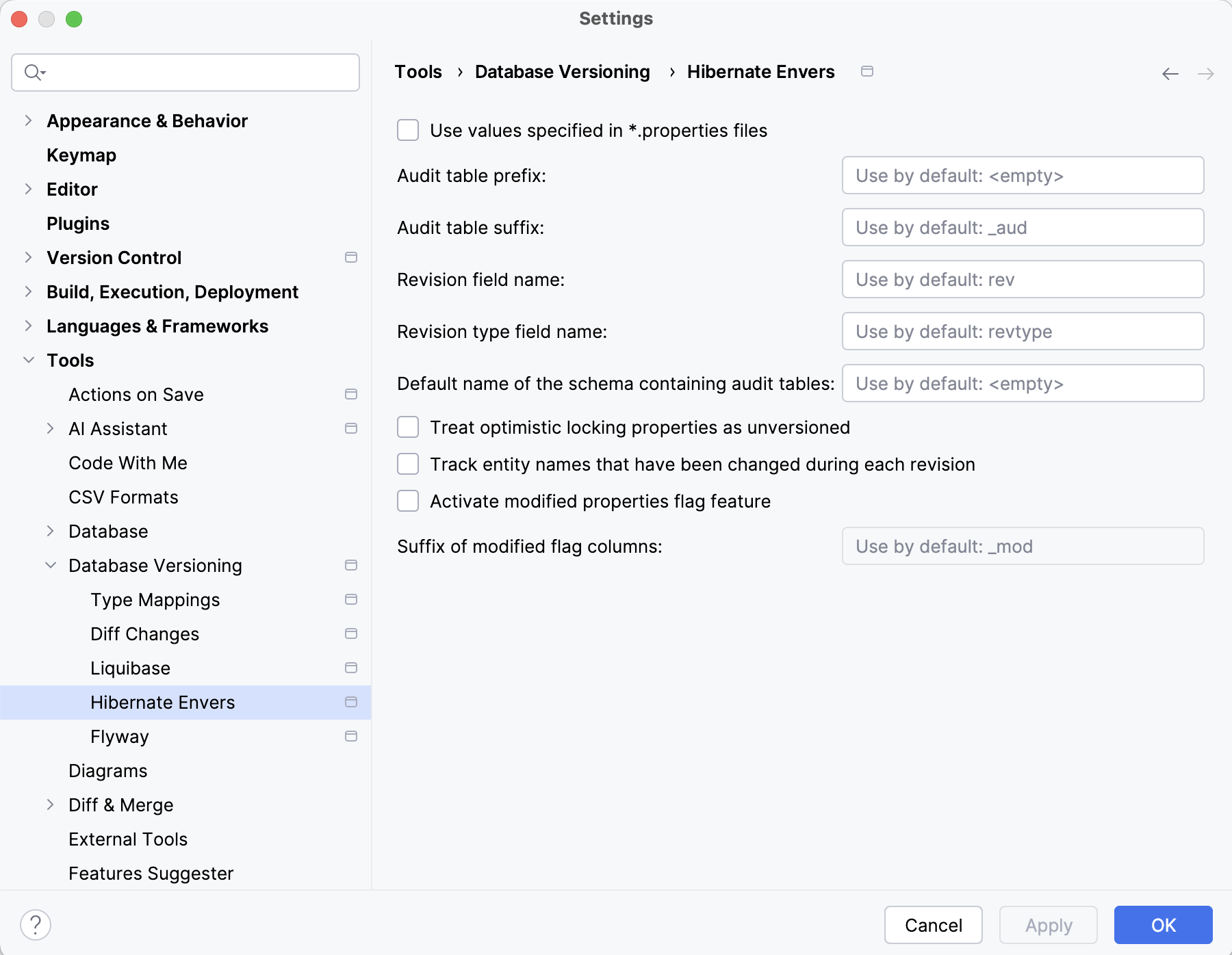 hibernate-envers-settings hibernate-envers-settings