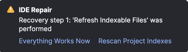 IDE 修复的第一步