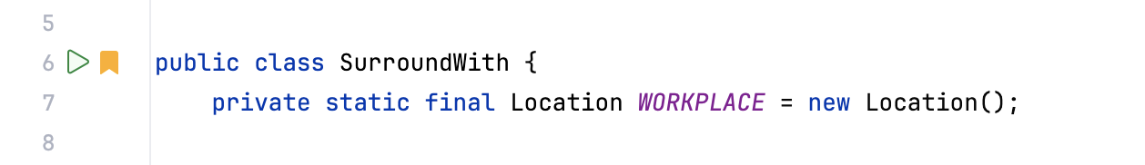 Anonymous bookmark placed in the gutter Anonymous bookmark placed in the gutter