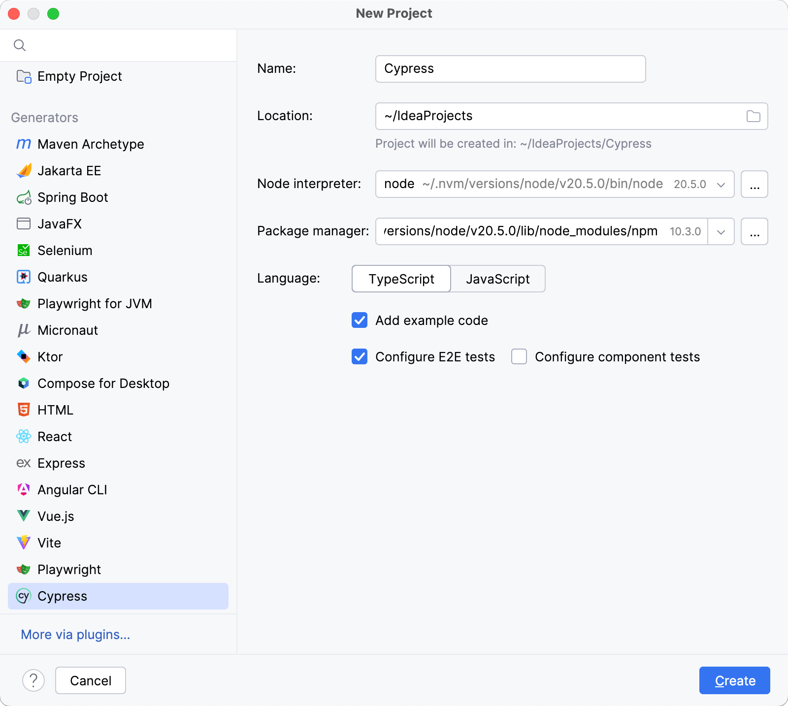 Creating a new Cypress project Creating a new Cypress project