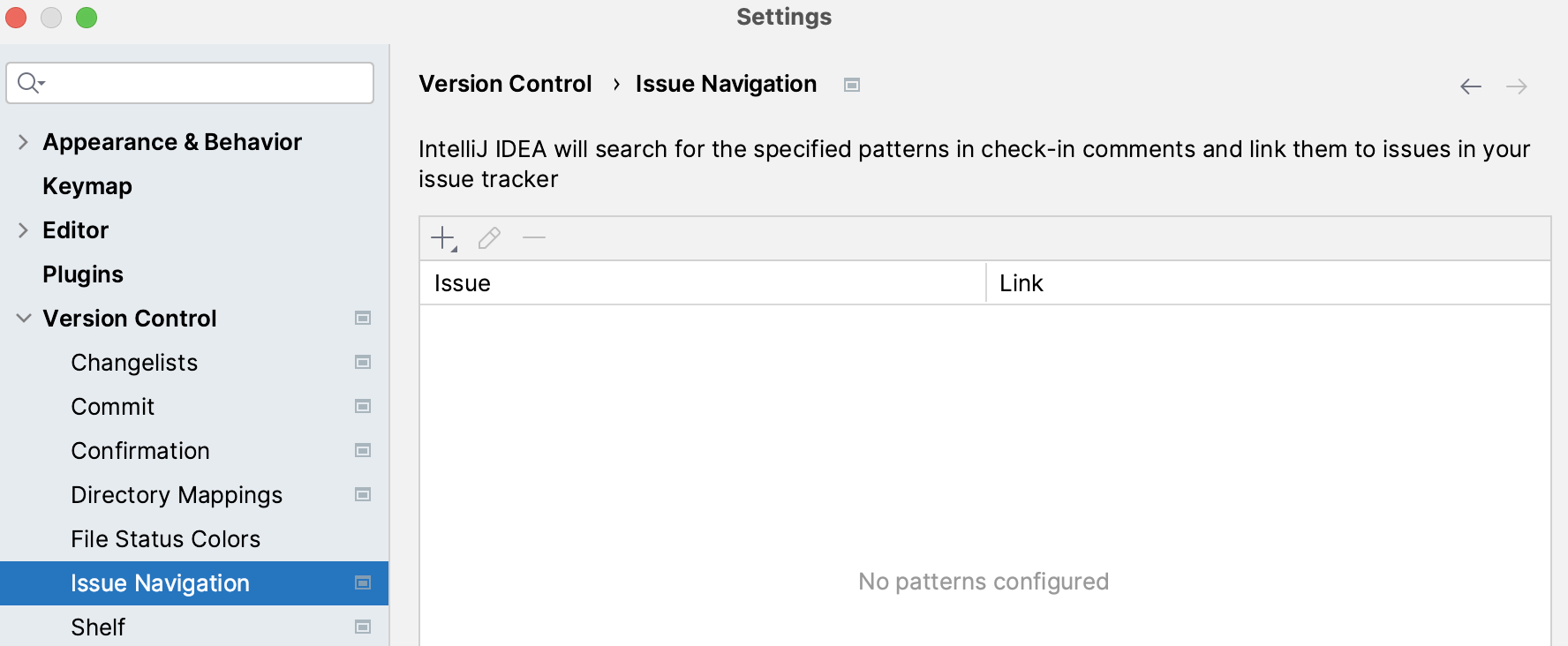 Issue navigation settings Issue navigation settings