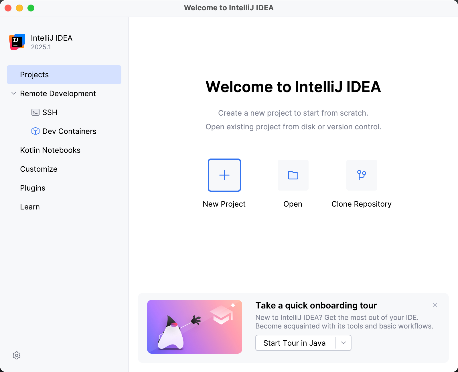 Welcome screen Welcome screen