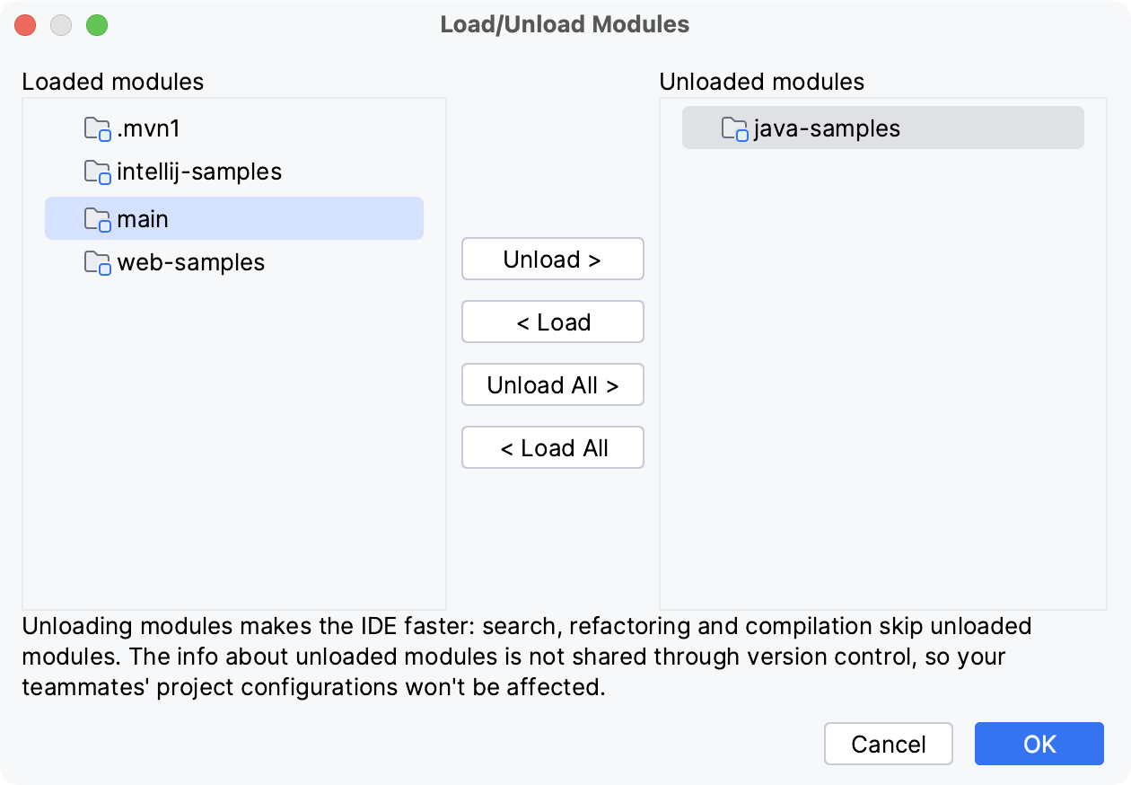 Unloading a module Unloading a module