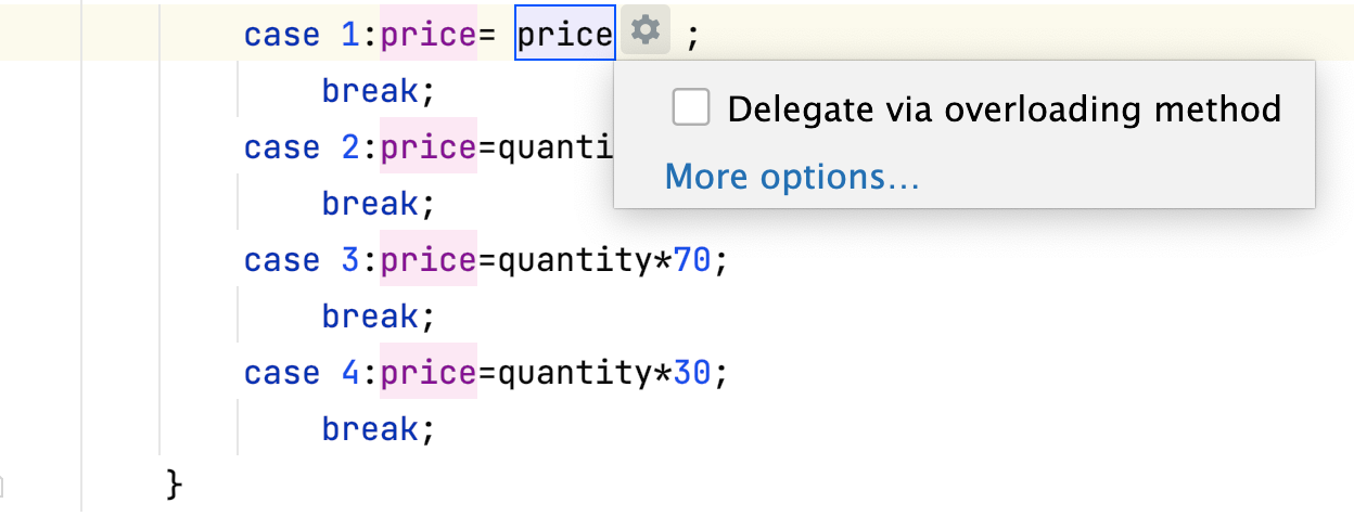 Introduce Parameter: more options Introduce Parameter: more options