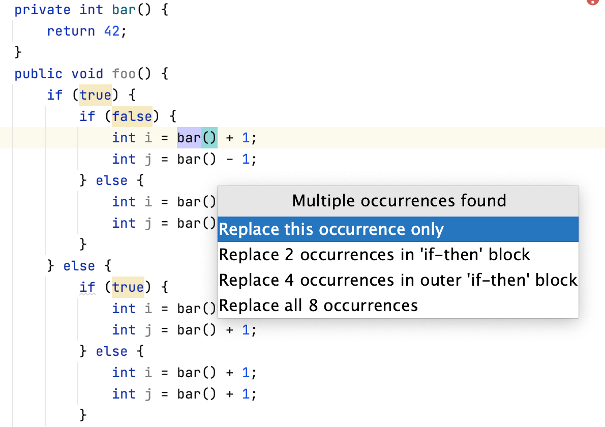 Introduce variable occurrences scope Introduce variable occurrences scope