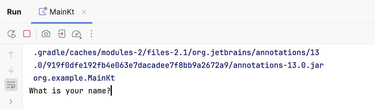The output of the program in the Console tab The output of the program in the Console tab