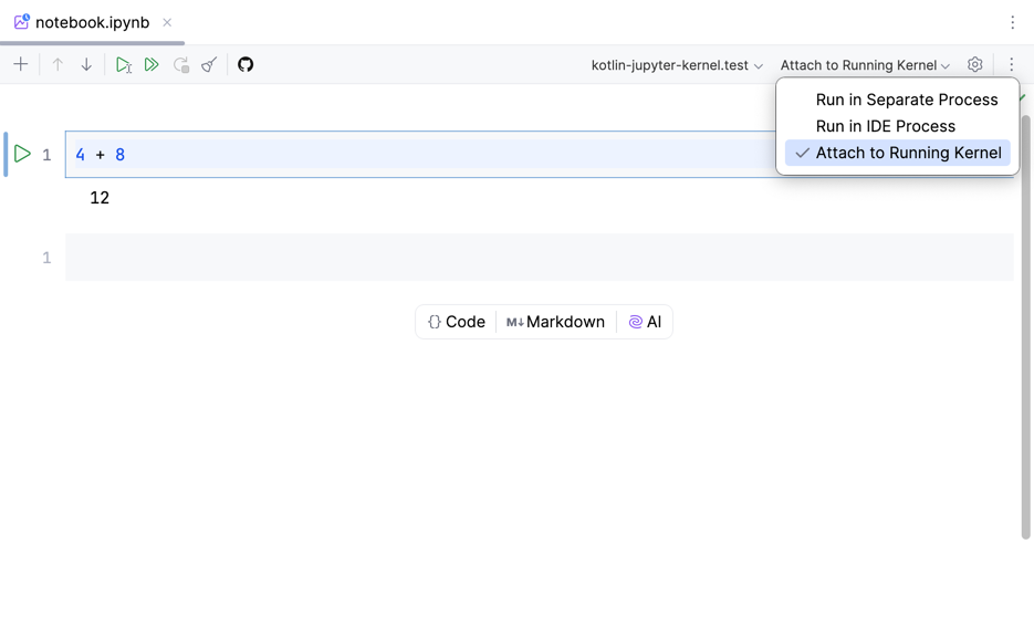 Switching notebook to attached mode Switching notebook to attached mode