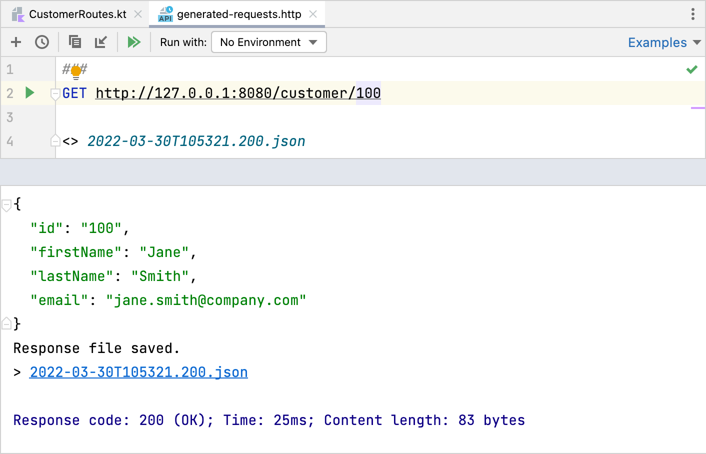 Run request Run request