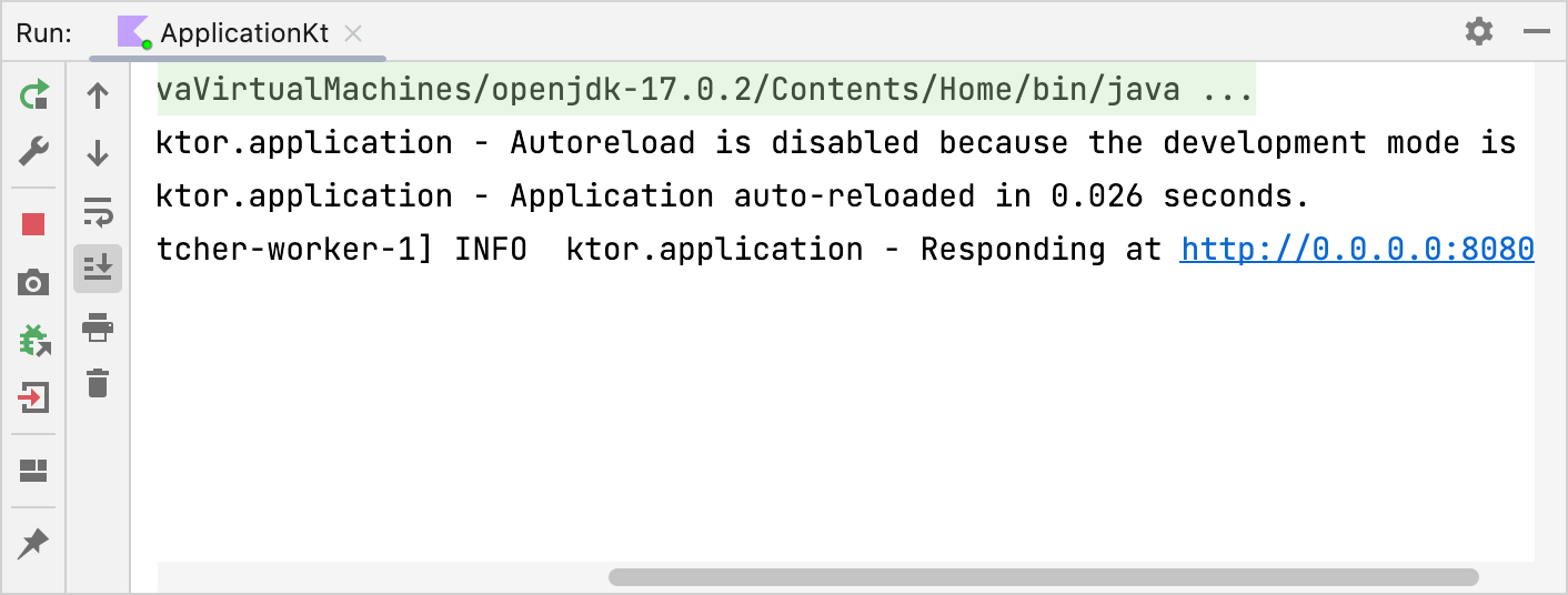 Run tool window Run tool window