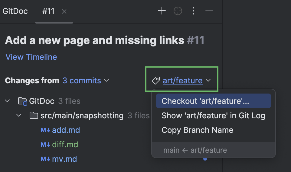 Review incoming GitHub pull requests | IntelliJ IDEA Documentation