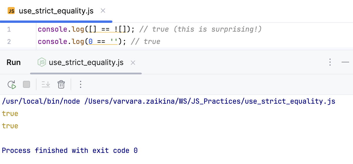 Unexpected result with loose equality Unexpected result with loose equality