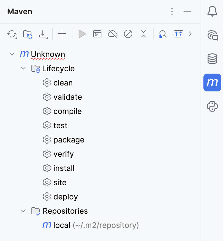 Maven tool window Maven tool window