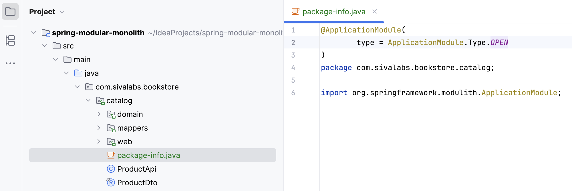 An open module An open module