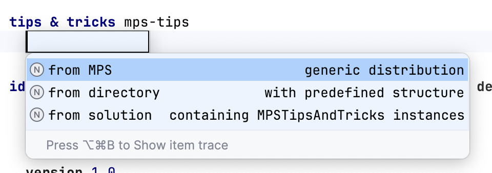 Options for tips and tricks Options for tips and tricks