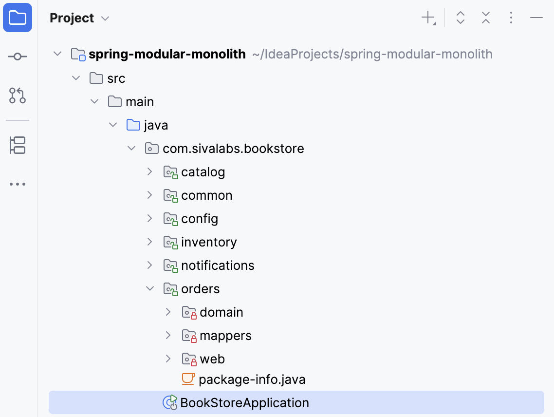 Project with open and closed modules Project with open and closed modules