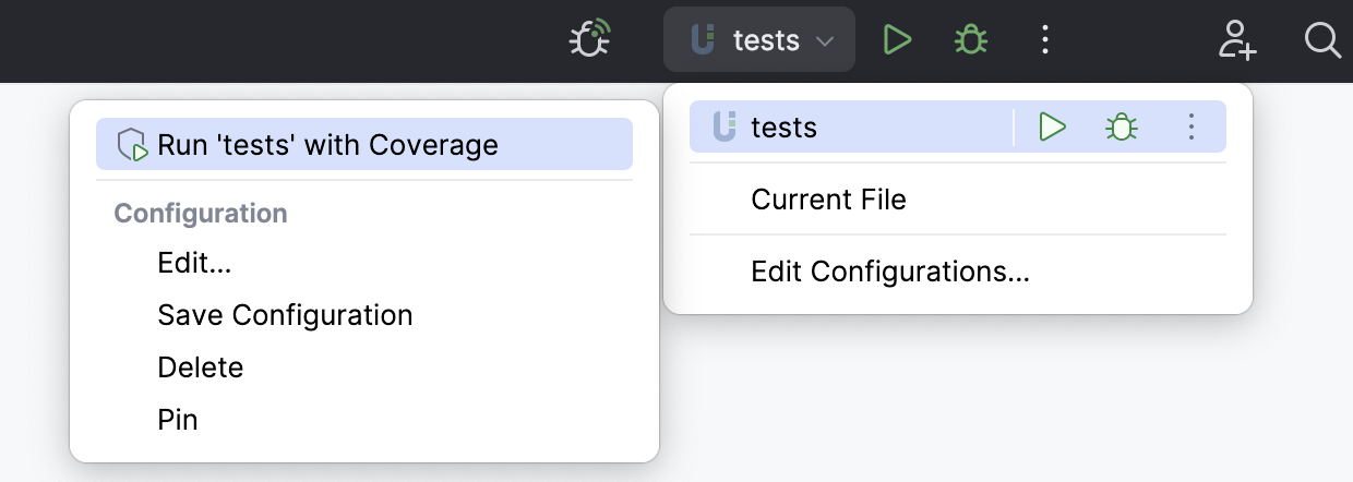Run with Coverage Run with Coverage