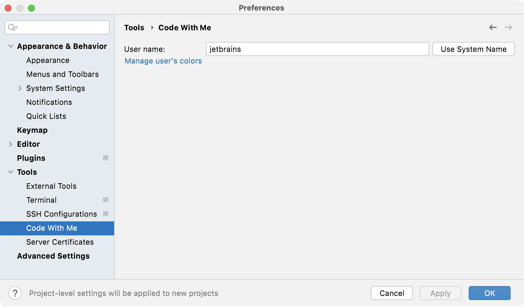 Code With Me 设置 Code With Me 设置